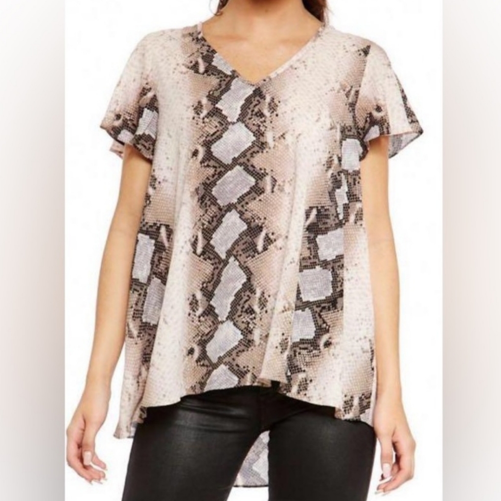 Buddy Love Python Print Blouse